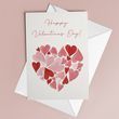 Листівка &laquo;Happy Valentine&rsquo;s Day&raquo; з кольоровими сердечками