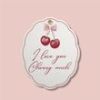 Бірка фігурна &laquo;I love you CHERRY much&raquo;