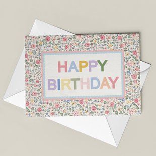 Листівка &laquo;HAPPY BIRTHDAY&raquo; квіткова BD-10-C фото