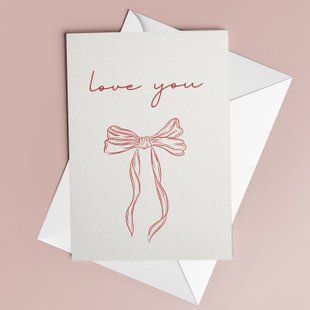 Мінімалістична листівка &laquo;Love You&raquo; LO26-08-C фото