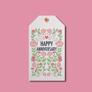 Бірка "Happy anniversary" LO-06-T фото
