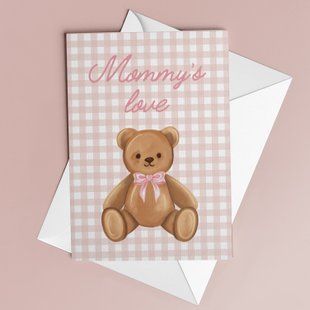 Листівка &laquo;Mommy&rsquo;s Love&raquo; з ведмедиком LO26-03-C фото