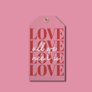Бірка "All we need is love" LO-11-T фото