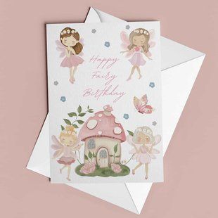 Листівка &laquo;Happy Fairy Birthday&raquo; &ndash; вертикальна KD-21-C фото