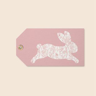 Бірка рожева з зайчиком &laquo;Blush toile&raquo; EA-06-T фото