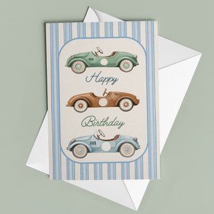 Листівка &ldquo;Vintage Cars Birthday&rdquo; KD-42-C фото