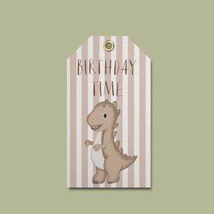 Бірка з динозавром &laquo;Birthday time&raquo; KD-38-T фото